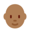 Person: Mitteldunkle Hautfarbe, Glatze