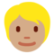Person: Mittlere Hautfarbe, Blondes Haar