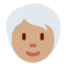 Person: Mittlere Hautfarbe, Weißes Haar