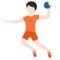 Handballspieler(In): Helle Hautfarbe