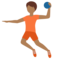 Handballspieler(In): Mitteldunkle Hautfarbe