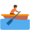 Person Im Ruderboot: Mitteldunkle Hautfarbe