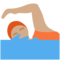 Schwimmer(In): Mittlere Hautfarbe