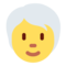 Person: Weißes Haar