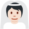 Person Mit Schleier: Helle Hautfarbe