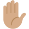 Erhobene Hand: Mittlere Hautfarbe