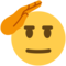Salutierendes Gesicht