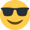 Lächelndes Gesicht Mit Sonnenbrille