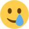 Lächelndes Gesicht Mit Träne