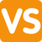 Schriftzug „VS“ In Orangem Quadrat