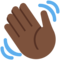 Winkende Hand: Dunkle Hautfarbe
