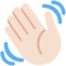 Winkende Hand: Helle Hautfarbe