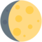 Zunehmender Dreiviertelmond