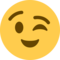 Zwinkerndes Gesicht