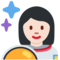 Astronautin: Helle Hautfarbe