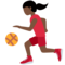 Frau Mit Ball: Dunkle Hautfarbe