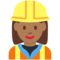女建筑工人:中等深肤色 女建筑工人:中等深肤色