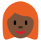 Frau: Dunkle Hautfarbe, Rotes Haar