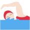 Schwimmerin: Helle Hautfarbe