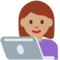 IT-Expertin: Mittlere Hautfarbe