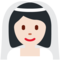 Frau Mit Schleier: Helle Hautfarbe