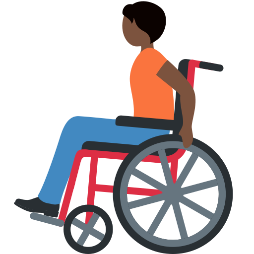 Άτομο σε χειροκίνητο αναπηρικό αμαξίδιο: Σκουρόχρωμη Επιδερμίδα