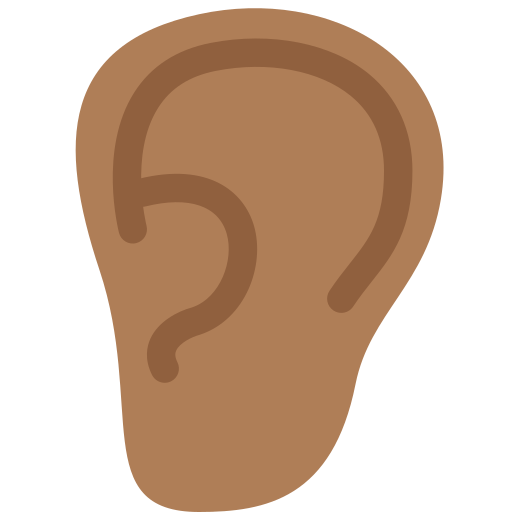 Ucho: Středně Tmavý Odstín Pleti Ucho: Středně Tmavý Odstín Pleti