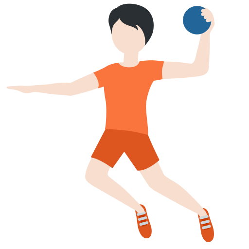 Osoba hrající házenou: Světlý Odstín Pleti Osoba hrající házenou: Světlý Odstín Pleti