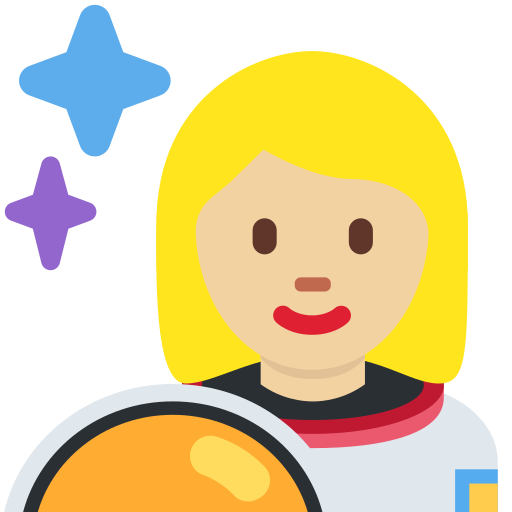 Astronautka: Středně Světlý Odstín Pleti Astronautka: Středně Světlý Odstín Pleti