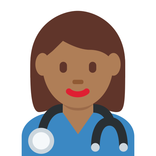 Woman Health Worker: Medium-Dark Skin Tone