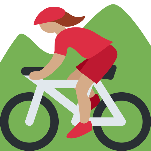 Kvinna som cyklar på en mountainbike: Mellanhudton