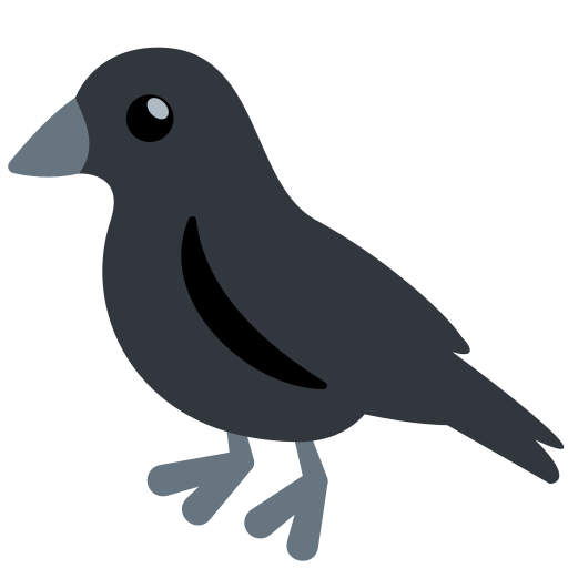 Черная Птица для Twitter (X) Twemoji 15.0.3
