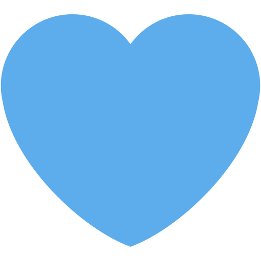 Синє серце для Twitter (X) Twemoji 15.0.3