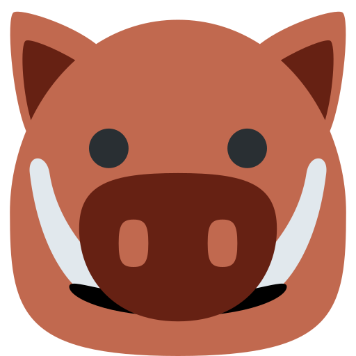 Кабан для Twitter (X) Twemoji 15.0.3