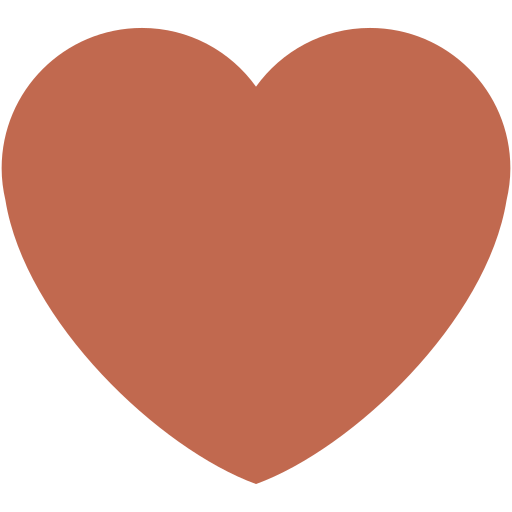 Коричневое сердце для Twitter (X) Twemoji 15.0.3