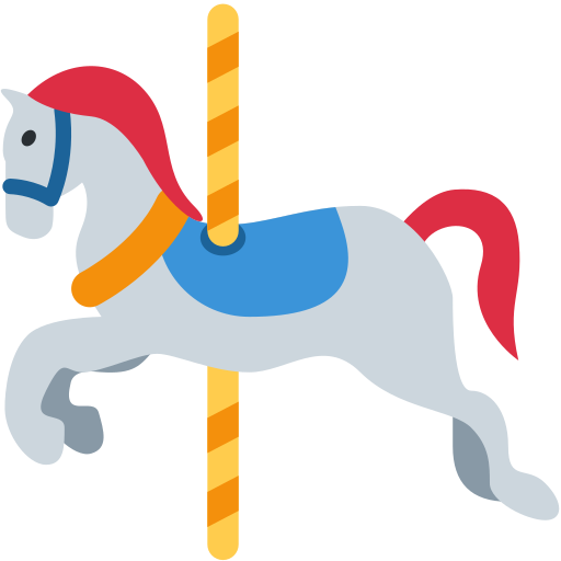 Лошадь на карусели для Twitter (X) Twemoji 15.0.3