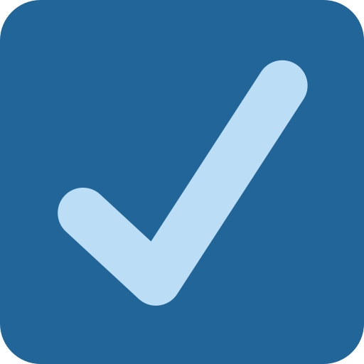 Галочка в квадраті для Twitter (X) Twemoji 15.0.3