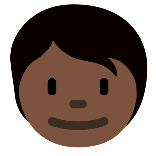 Ребенок: очень темный тон кожи для Twitter (X) Twemoji 15.0.3