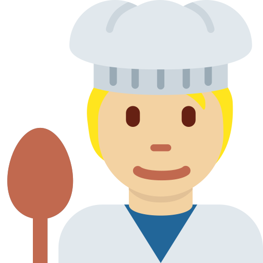 Кухар: світлий тон шкіри для Twitter (X) Twemoji 15.0.3
