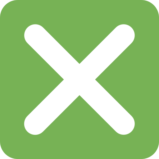 Кнопка з хрестиком для Twitter (X) Twemoji 15.0.3