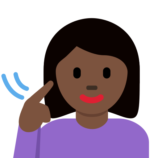 Глуха жінка: дуже темний тон шкіри для Twitter (X) Twemoji 15.0.3