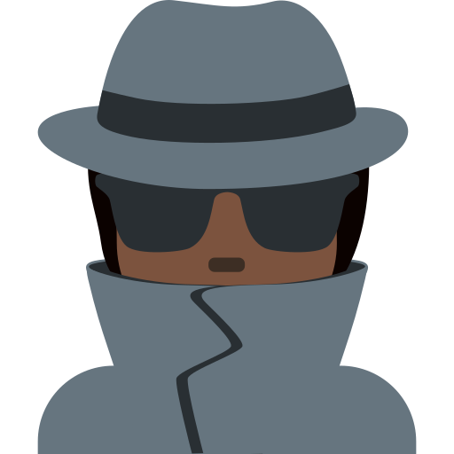 Детектив: дуже темний тон шкіри для Twitter (X) Twemoji 15.0.3