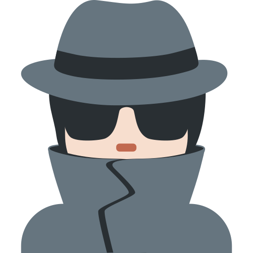 Детектив: очень светлый тон кожи для Twitter (X) Twemoji 15.0.3