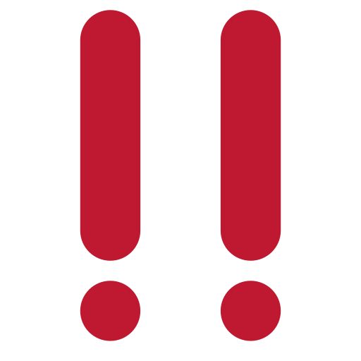 Два знаки оклику для Twitter (X) Twemoji 15.0.3