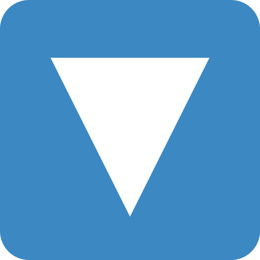 Трикутник вістрям вниз для Twitter (X) Twemoji 15.0.3