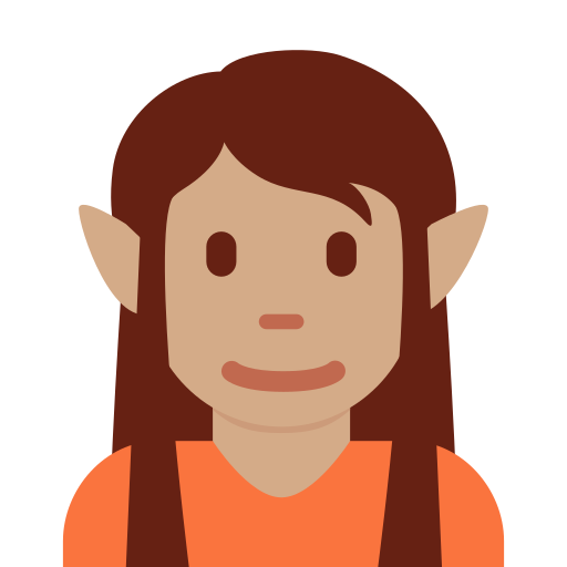 Эльф: средний тон кожи для Twitter (X) Twemoji 15.0.3