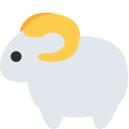 Вівця для Twitter (X) Twemoji 15.0.3