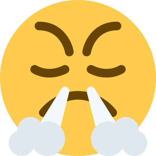 С паром из носа для Twitter (X) Twemoji 15.0.3