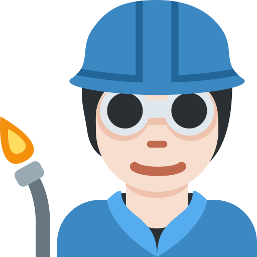 Робочий: дуже світлий тон шкіри для Twitter (X) Twemoji 15.0.3