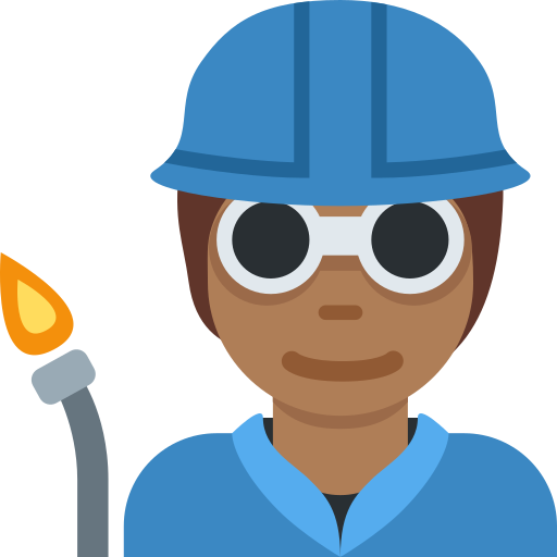 Робочий: темний тон шкіри для Twitter (X) Twemoji 15.0.3